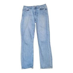 PAIGE Blue Hoxton Skinny Crop Jeans, Skylee Torn Back Hem Style - Size 27